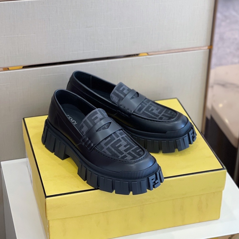 F**di FD O’Lock Nubuck Loafers Black For Men