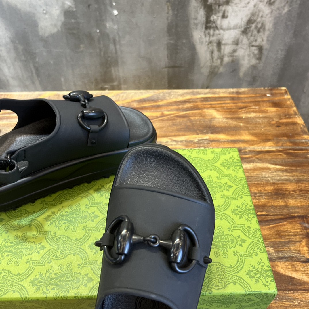 Gvc*1 Horsebit Flatform Sandal Black For Women 742435 JAAC9 1000