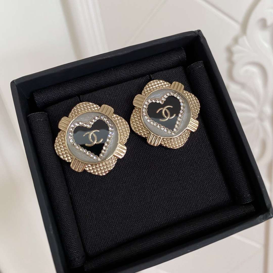 Ch**el Earrings Black For Women