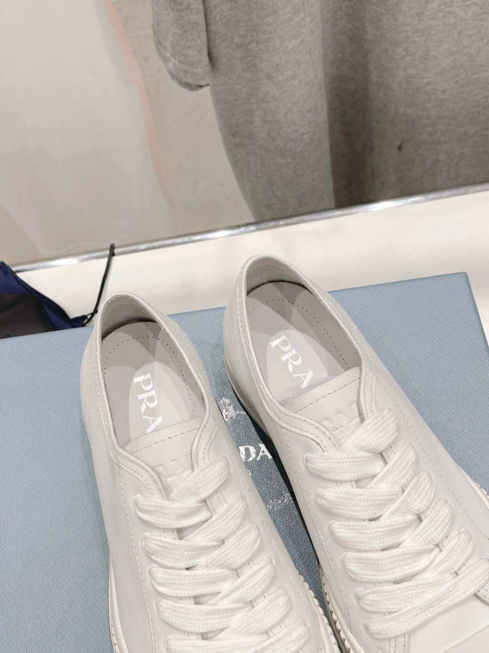 Pra*a Chunky Sole Sneakers White For Women