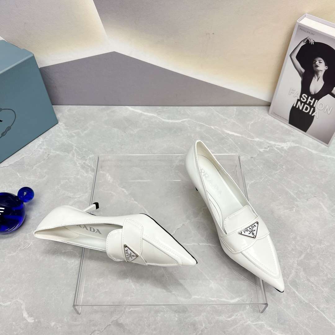 Pra*a Patent Pumps White For Women