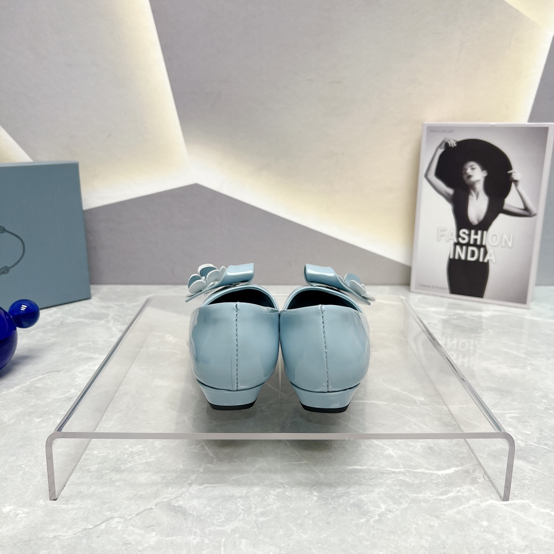 Pra*a Patent Pumps Jade Green For Women