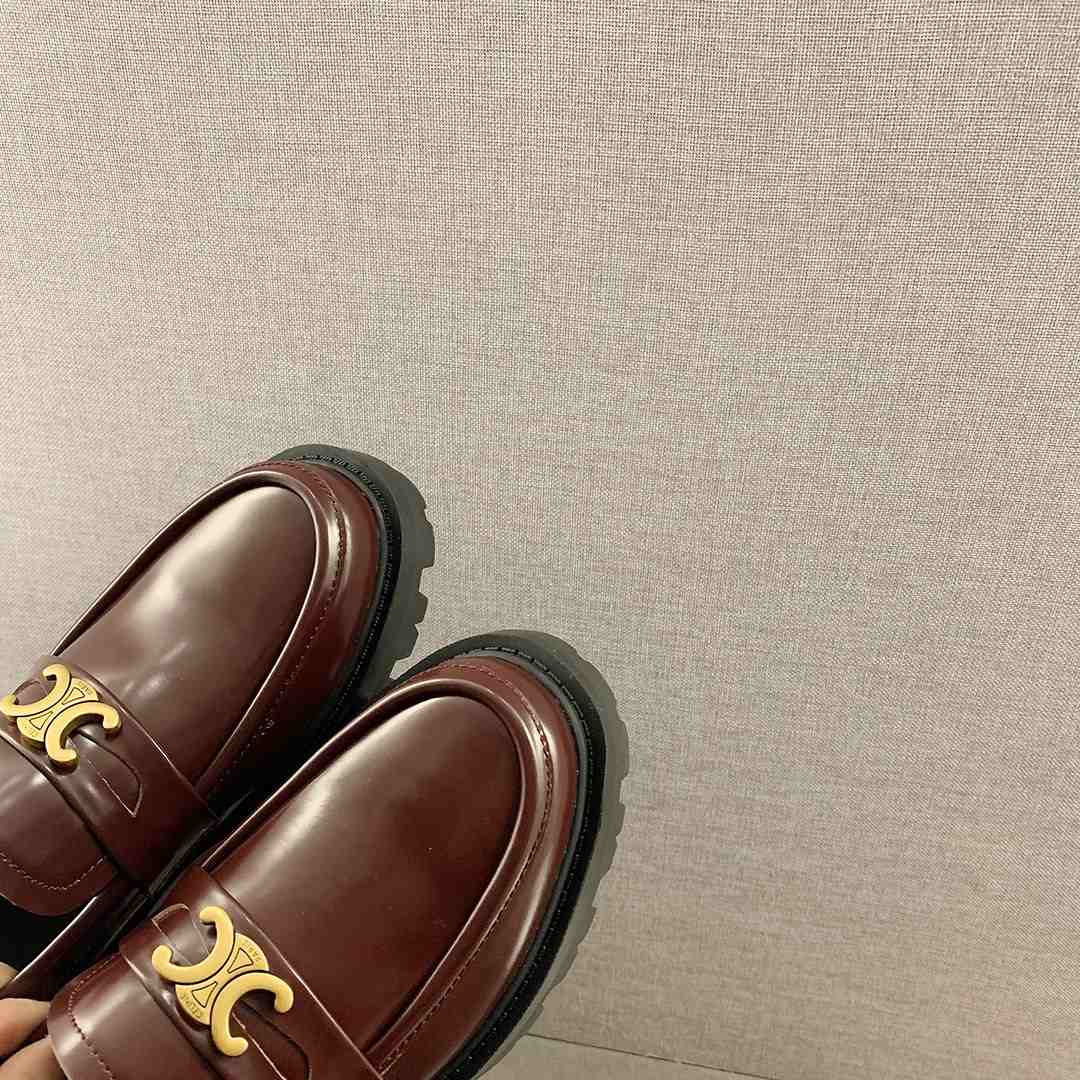 Ce1i*e Bulky Penny Chunky Loafer Burgundy For Women