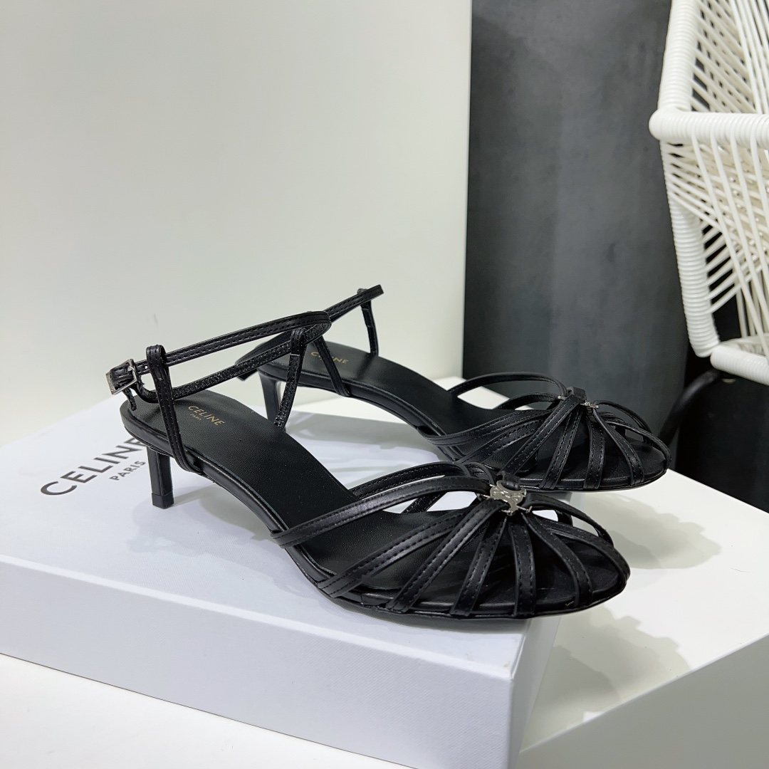 Ce1i*e Triomphe Sandal Black For Women 352203958C.38NO