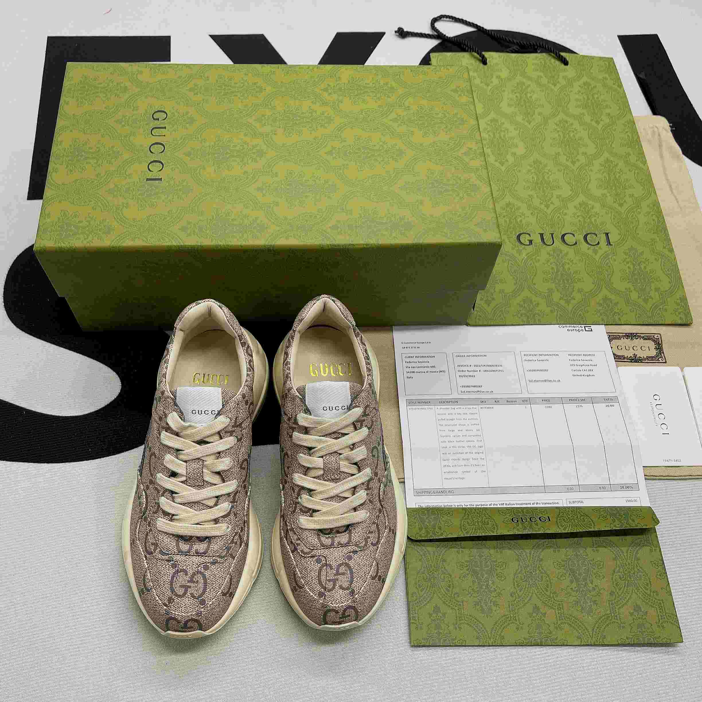 Gvc*1 GG 100 Rhyton Sneaker ‎White For Men