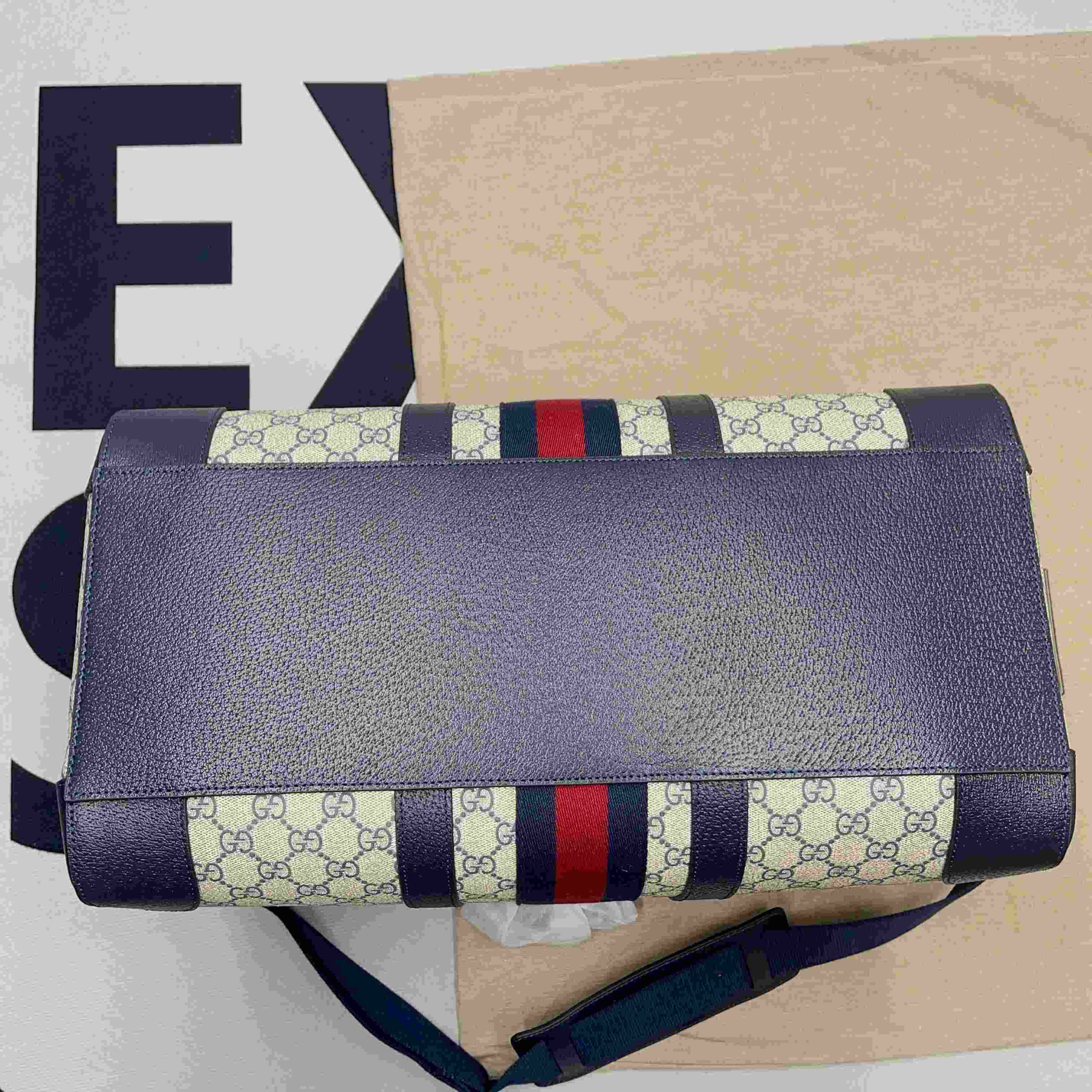 Gvc*1 Savoy Small Duffle Bag Blue/Black 17.7 in/45 cm 724642 9C2SN 4076