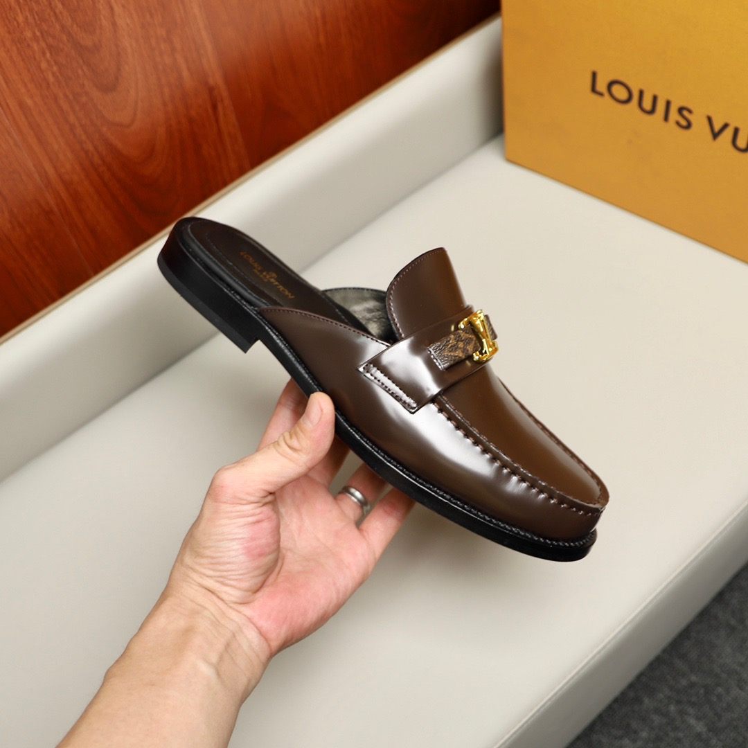 L0vis Vvtt0n Major Open Back With Trim Loafer Brown For Men