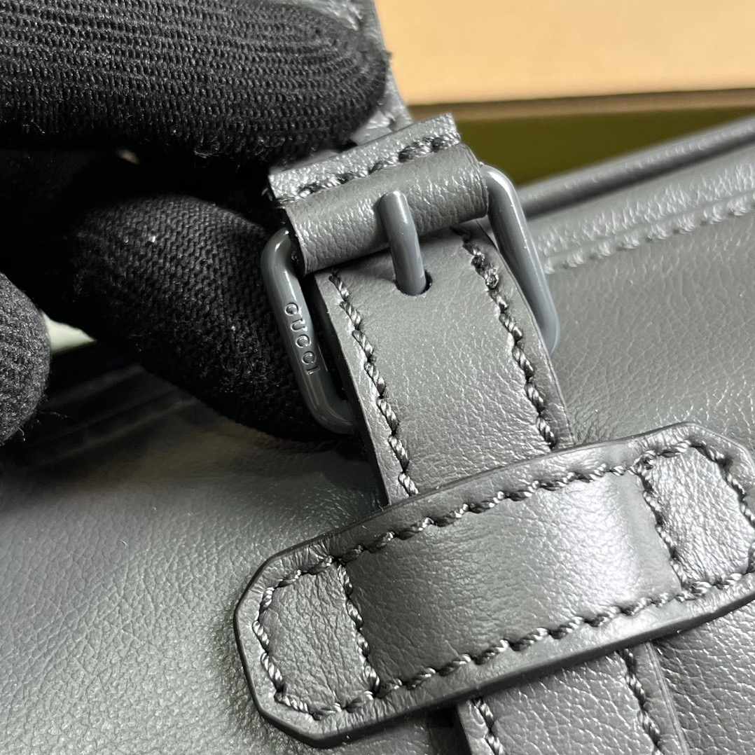 Gvc*1 Small Duffle Bag With Tonal Double G Black/Green Khaki/Grey 11.2 in/28.5cm 725701 AABDE 1060