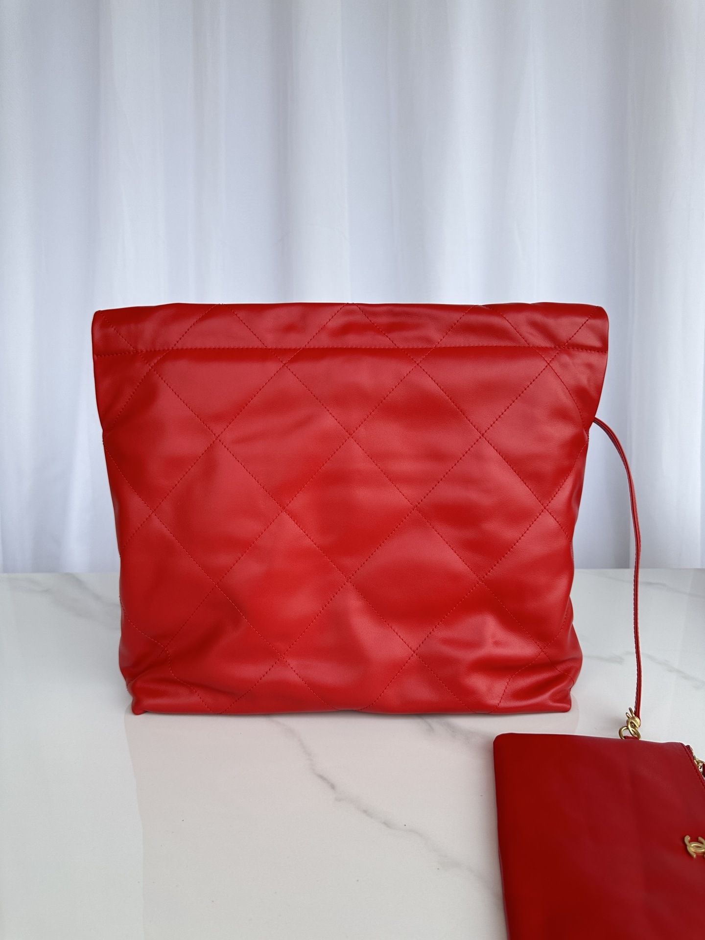 [True-to-ORIGINAL] Ch**el 22 Handbag Red For Women 39cm / 15.3in AS3261