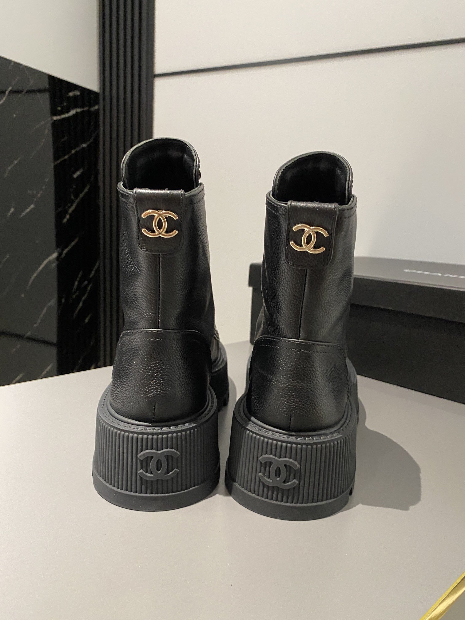 Ch**el Short Boots Black For Women