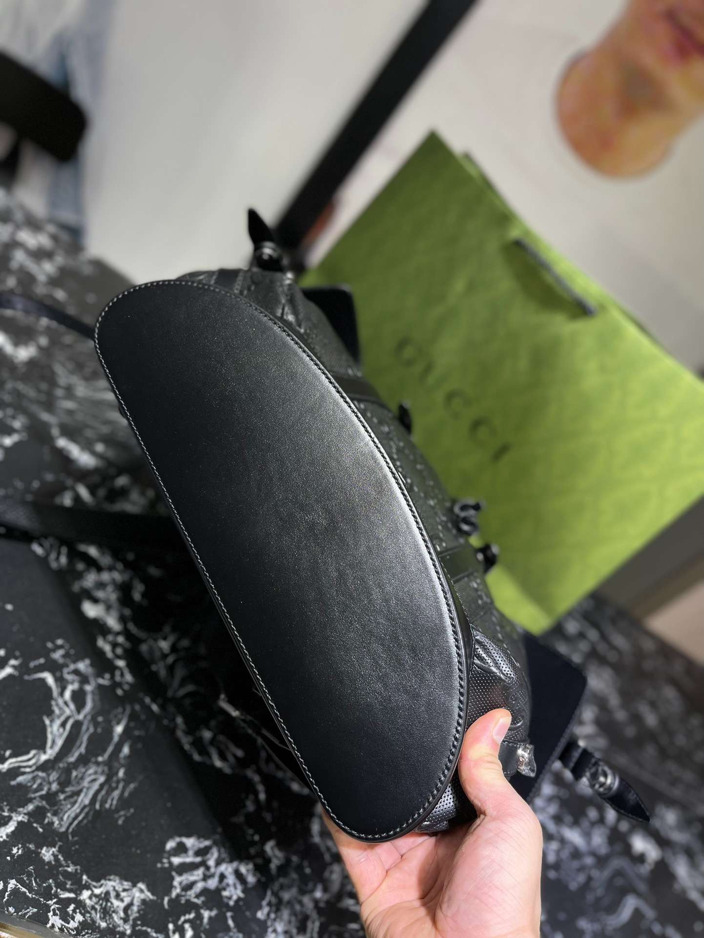 Gvc*1 Embossed Backpack GG Black For Men 41cm / 16.1in 625770 1W3BN 1000