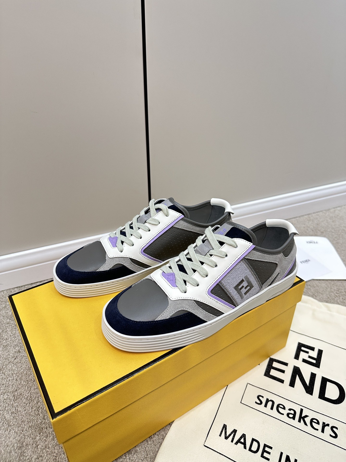 F**di Lace-Up Sneakers Black For Women