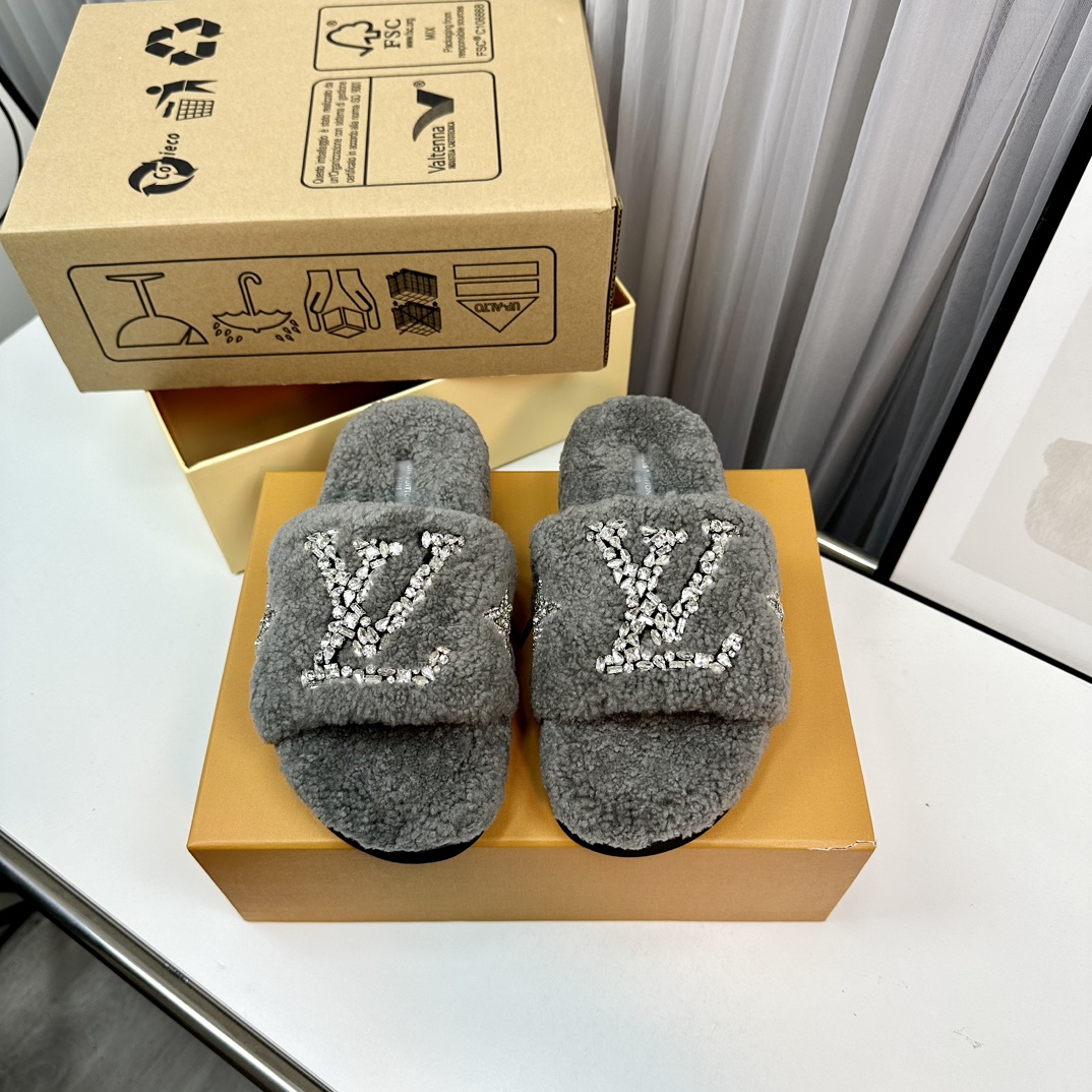 L0vis Vvtt0n Paseo Flat Comfort Mule Grey For Women