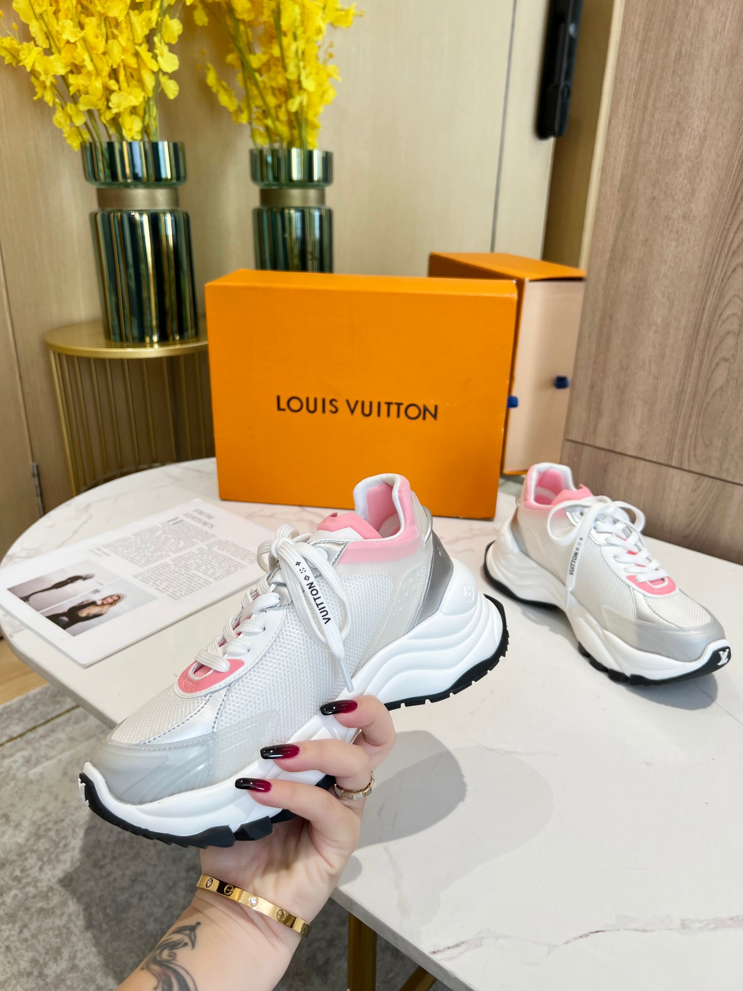 L0vis Vvtt0n Run 55 Sneaker Pink For Women 1ABVI8