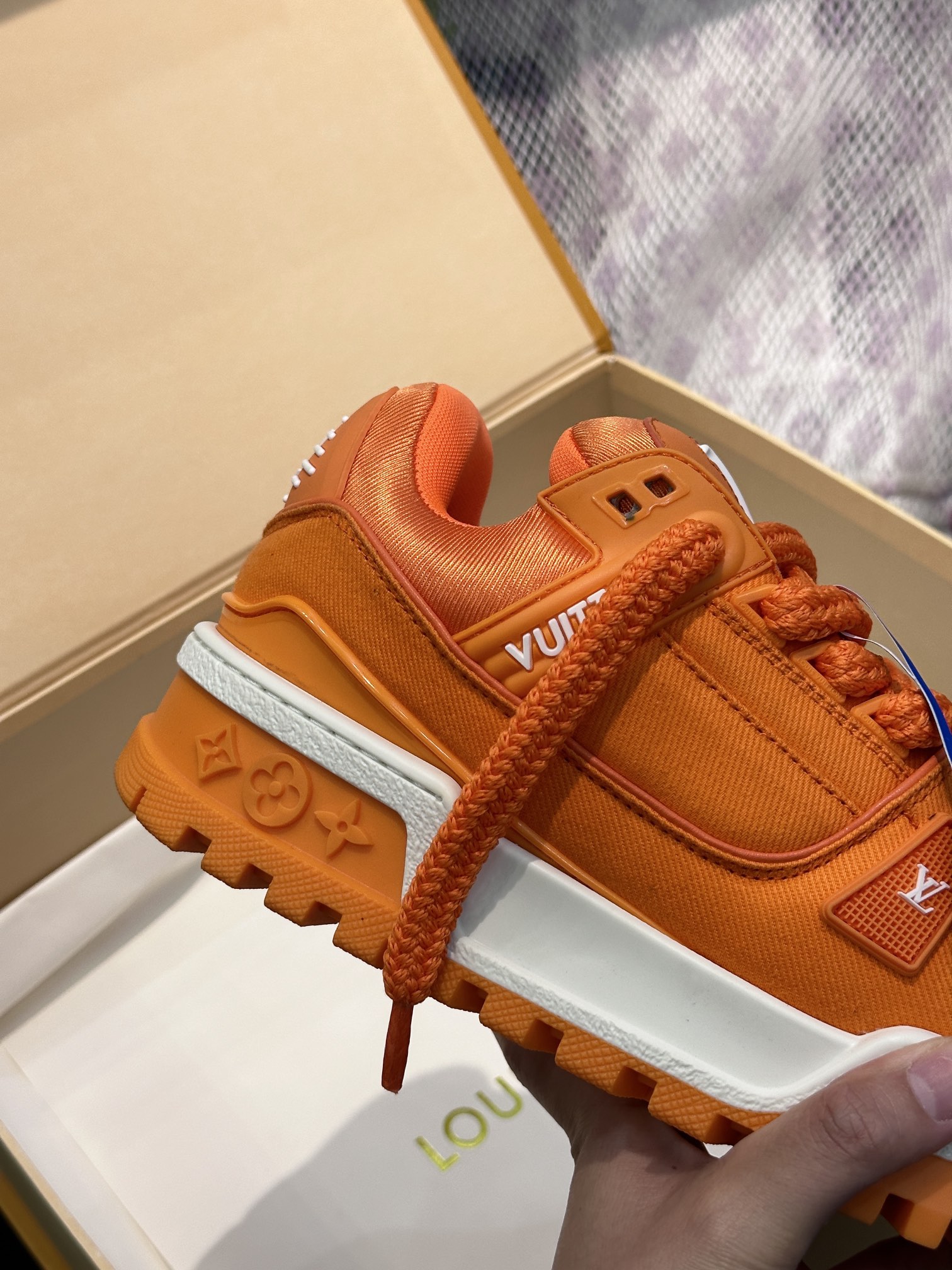 L0vis Vvtt0n Trainer Maxi Sneaker LV Orange For Women
