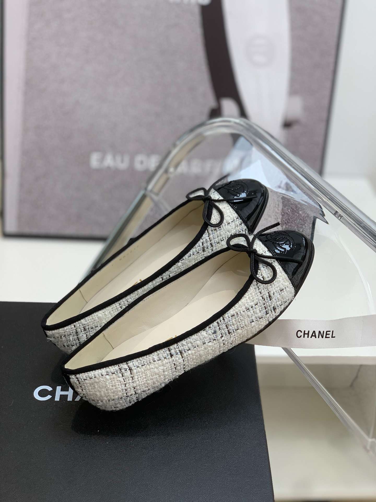 Ch**el Ballet Flats White For Women