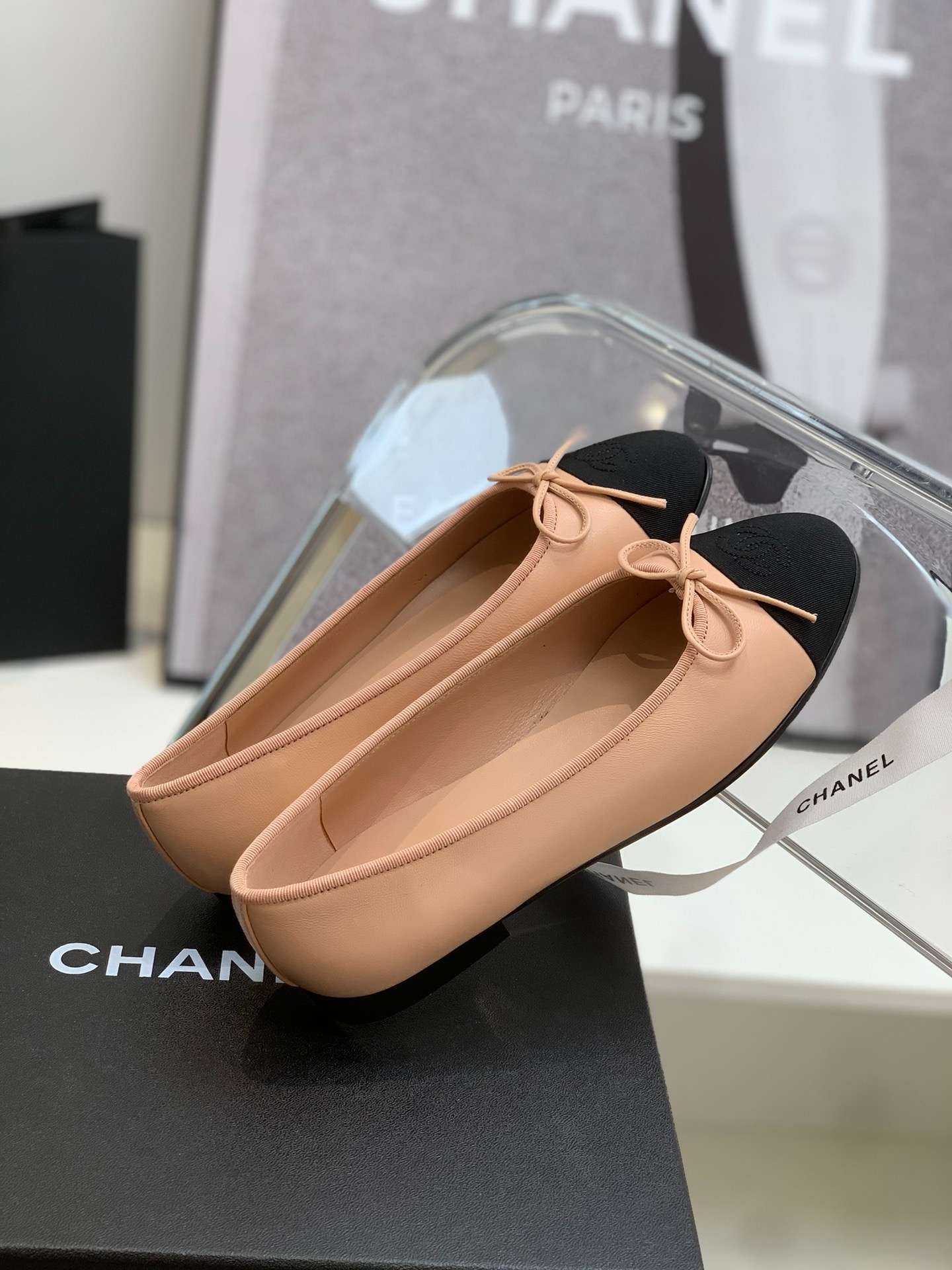 Ch**el Ballet Flats Pink For Women