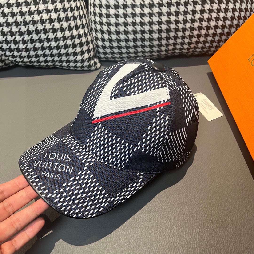 L0vis Vvtt0n Damier Rush Cap Black For Men