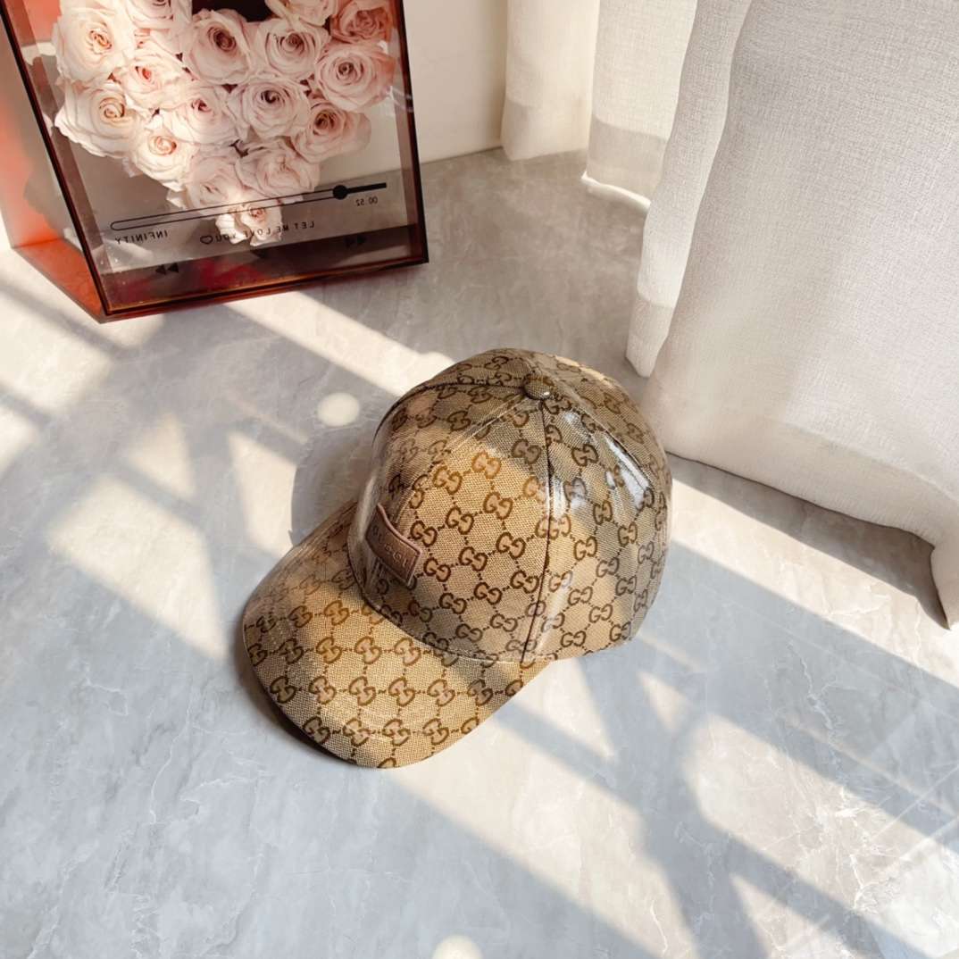 Gvc*1 GG Canvas Baseball Hat Brown For Women