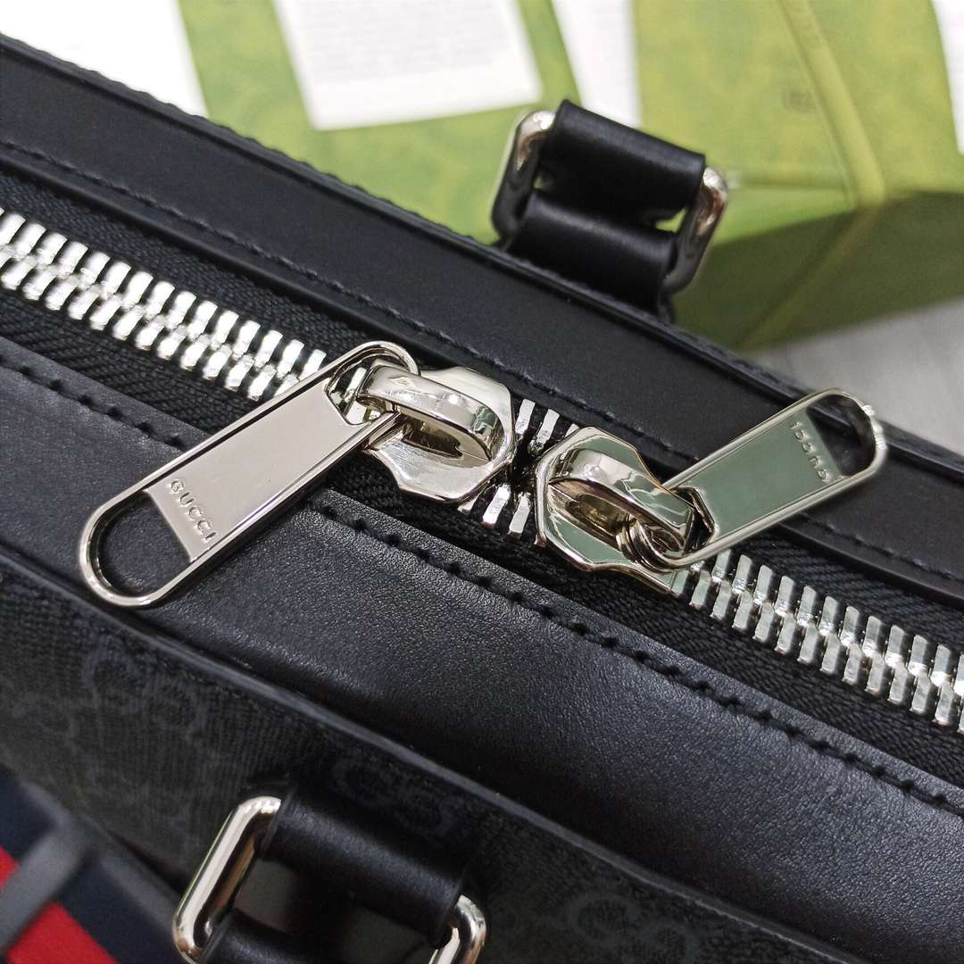 Gvc*1 Black Briefcase GG Grey For Men 36cm / 12.2in 474135 K5RLN 1095