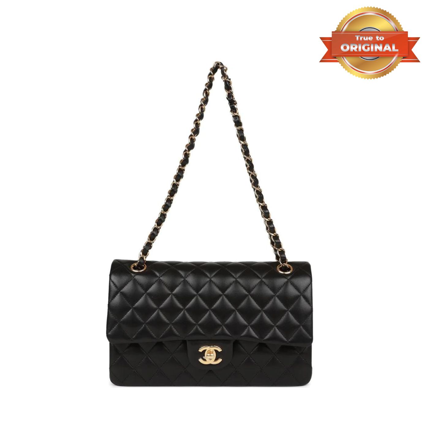 [True-to-ORIGINAL] Ch**el Classic Flap Bag Black For Women 10.2in/26cm