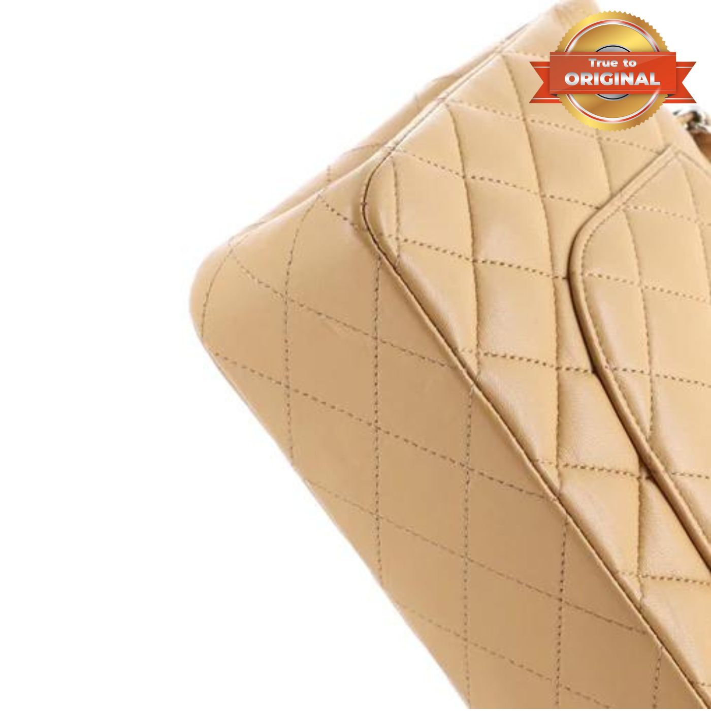 [True-to-ORIGINAL] Ch**el Classic Flap Bag Beige For Women 10.2in/26cm A01112