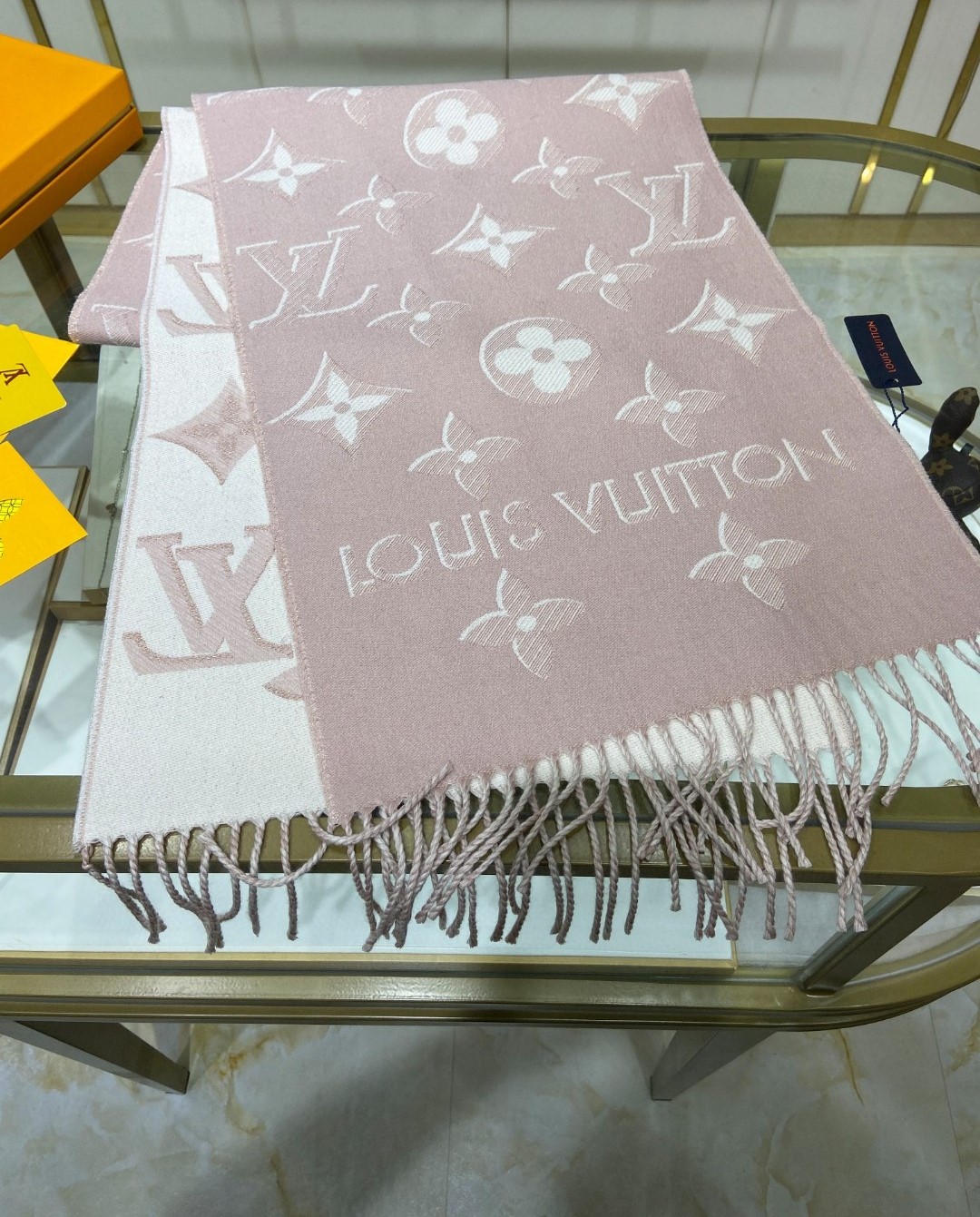 L0vis Vvtt0n Double Sided Long Scarf Pink For Women