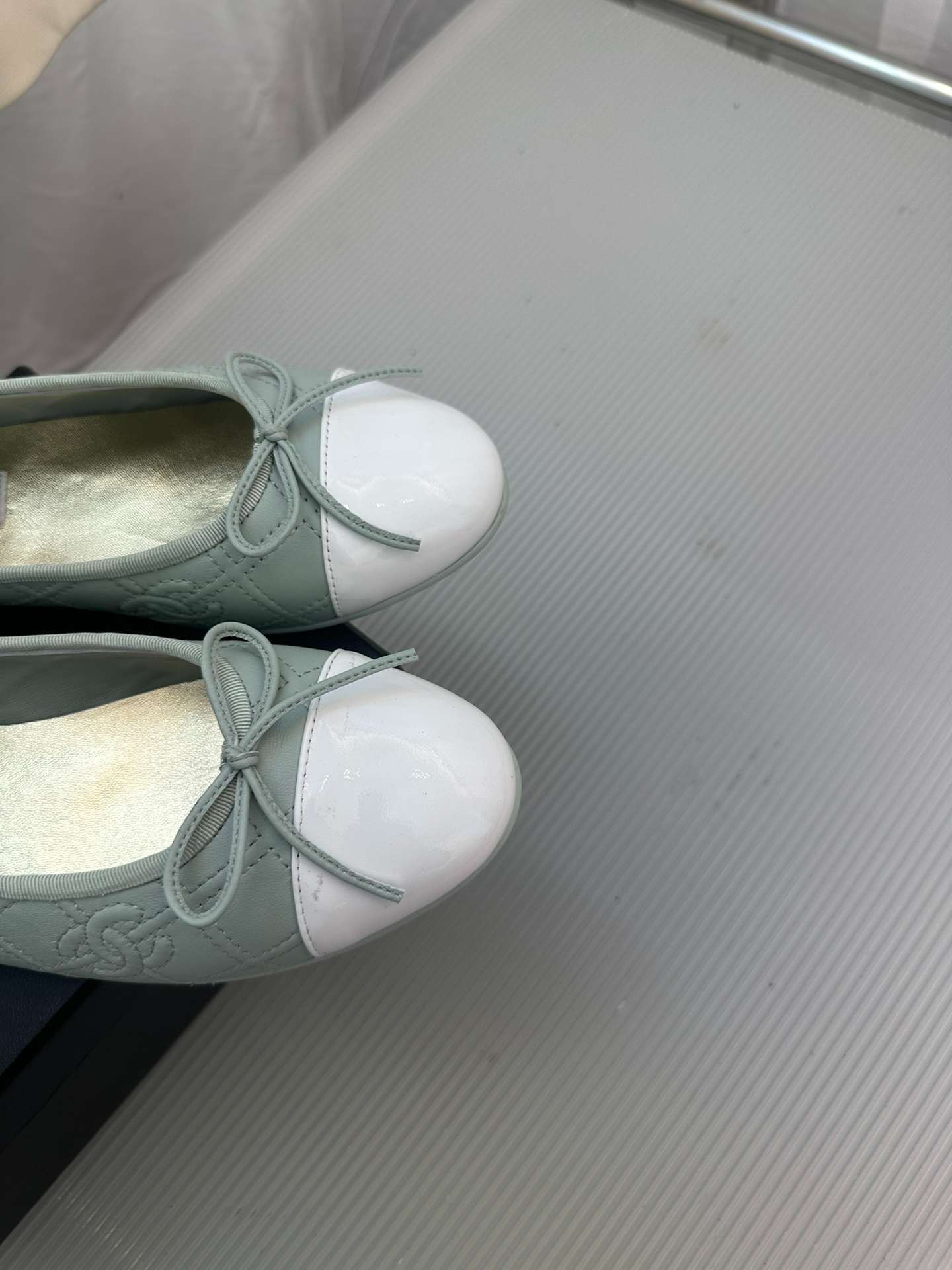 Ch**el Ballerina Logo Ballet Blue For Women