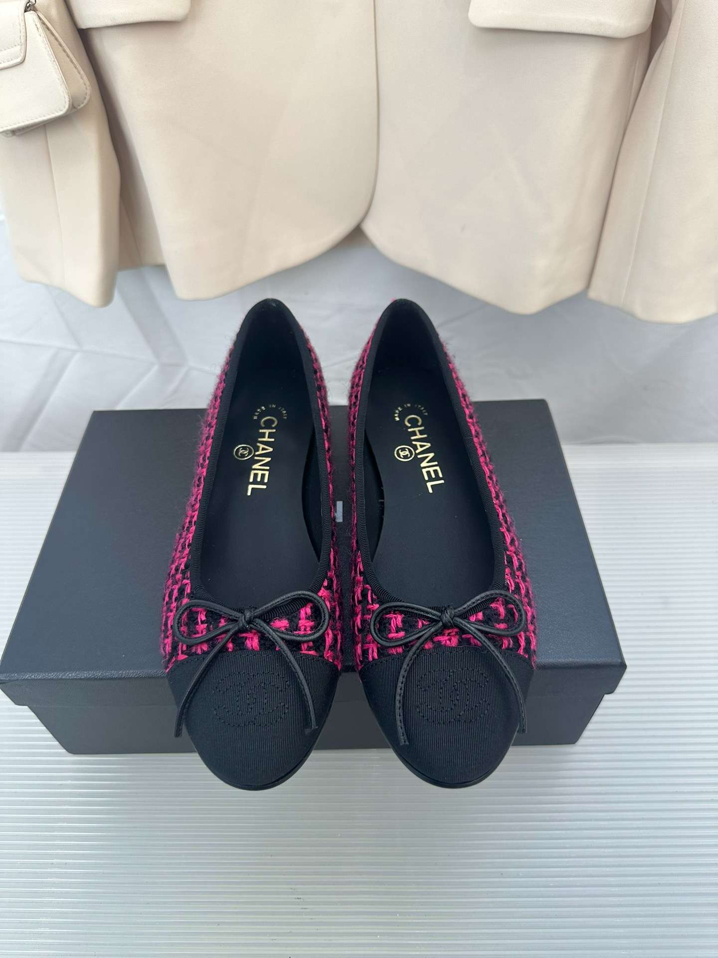 Ch**el Ballerina Logo Ballet Pink For Women