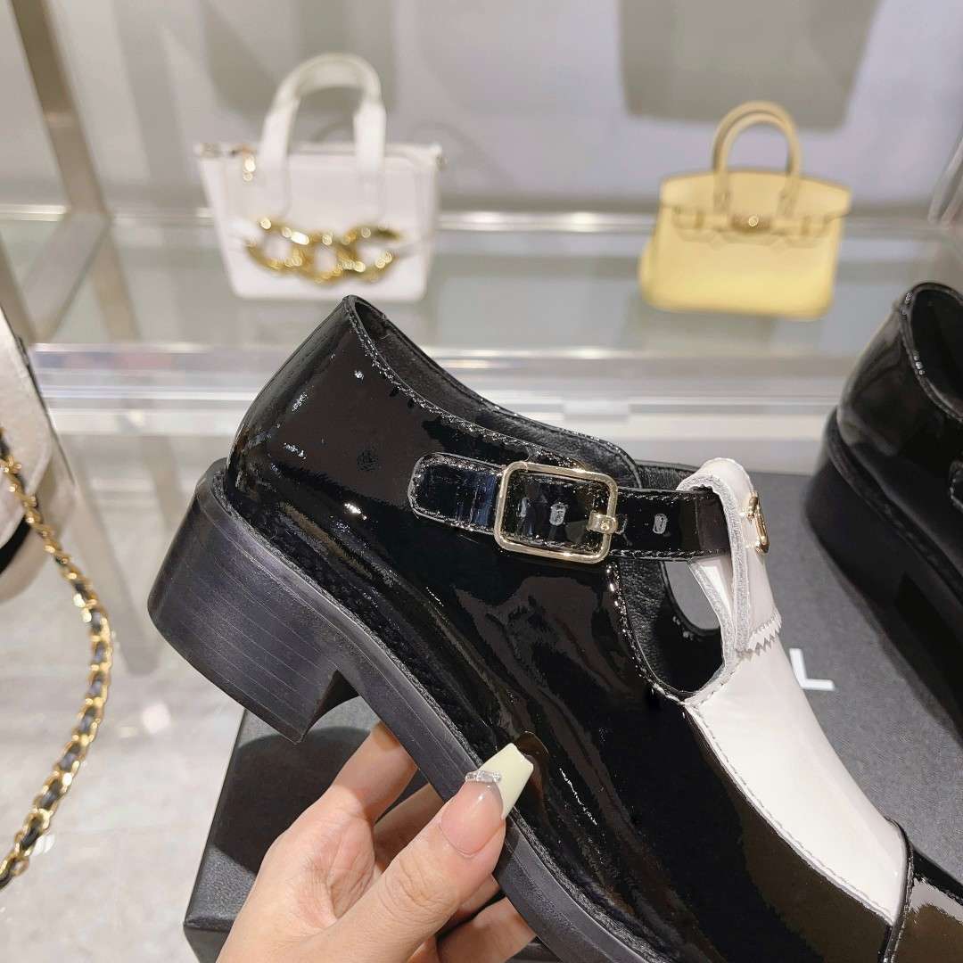 Ch**el Mary Jane Loafers Hidden White For Women