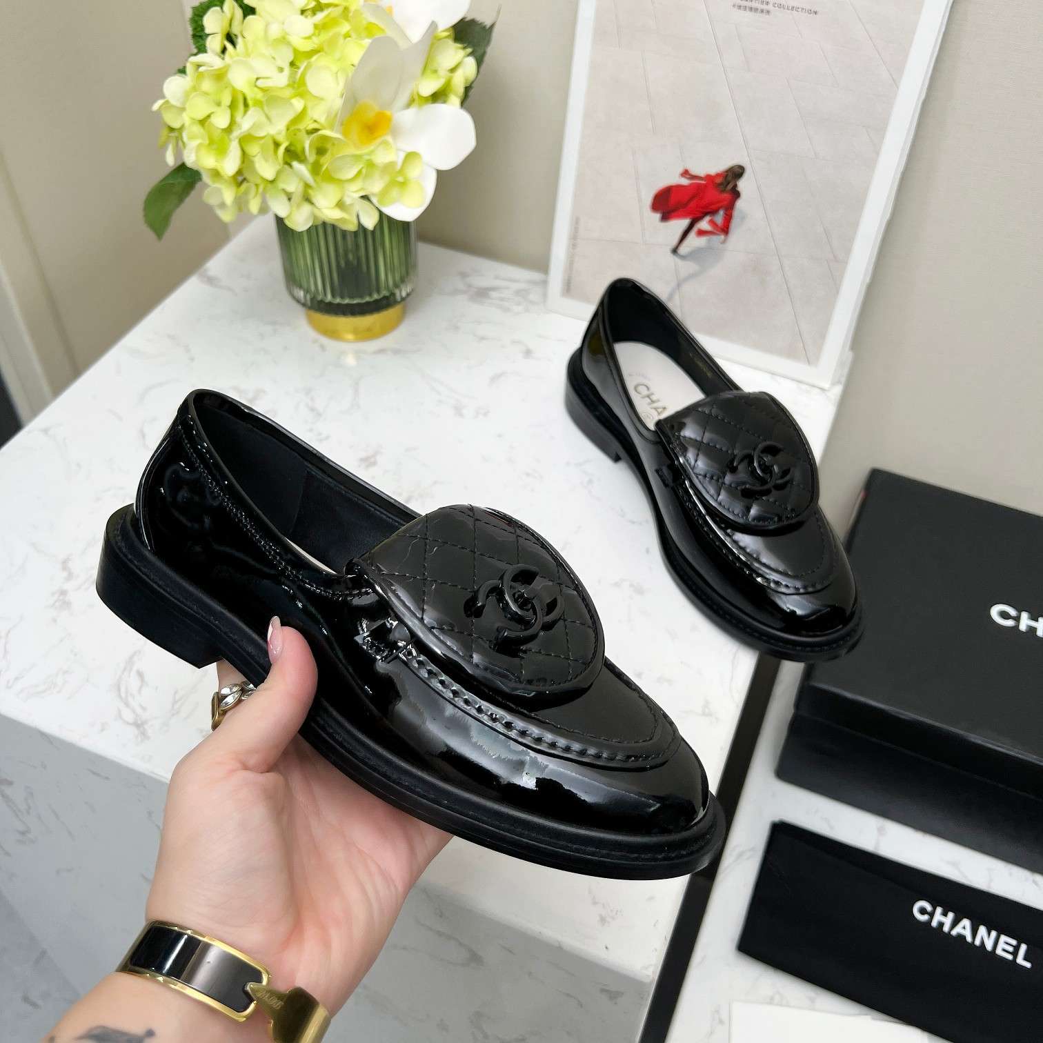 Ch**el Moccasins Black For Women