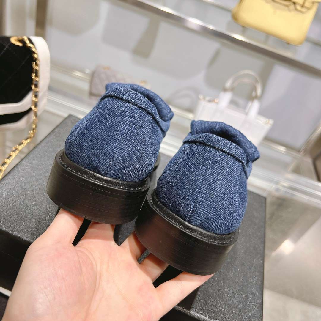 Ch**el Moccasins Navy Blue For Women