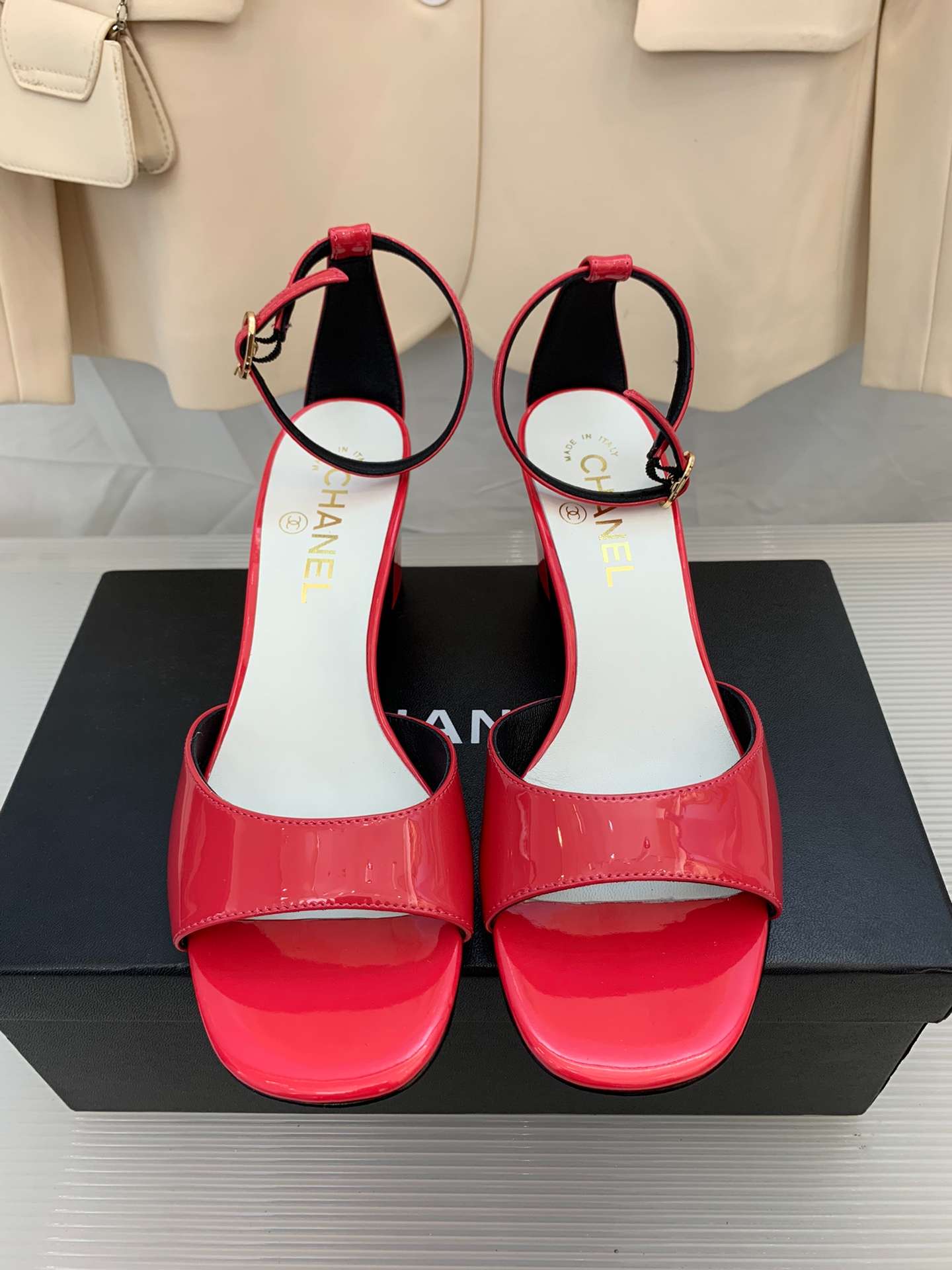 Ch**el Sandals Red For Women