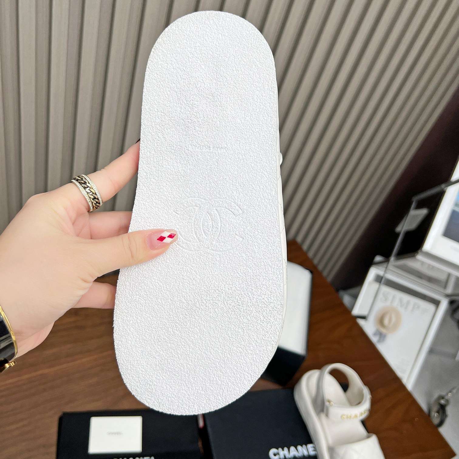 Ch**el Sandals White For Women