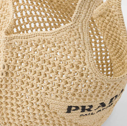 [True-to-ORIGINAL] Pra*a Raffia Tote Bag Beige For Women 1BG424_2A2T_F0018_V_OOO – 20.1 Inches / 51 Cm
