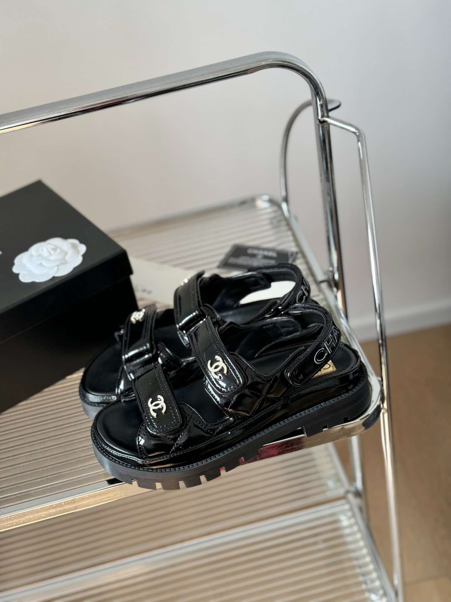 Ch**el Sandals Black For Women