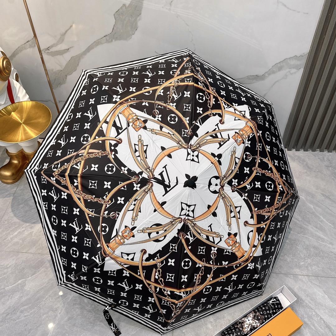 L0vis Vvtt0n Automatic Folding Umbrella Black