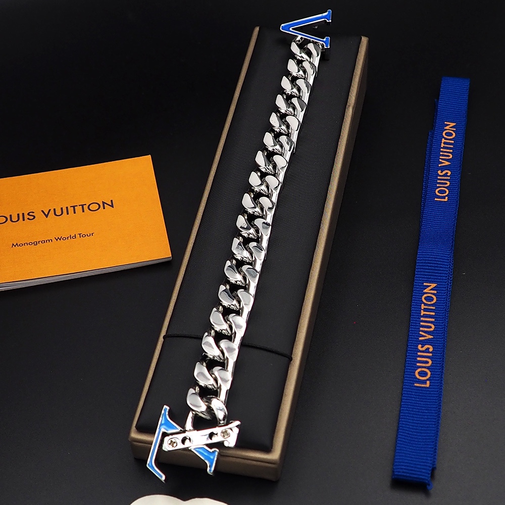 L0vis Vvtt0n Chain Bracelet Silver For Men M0919M