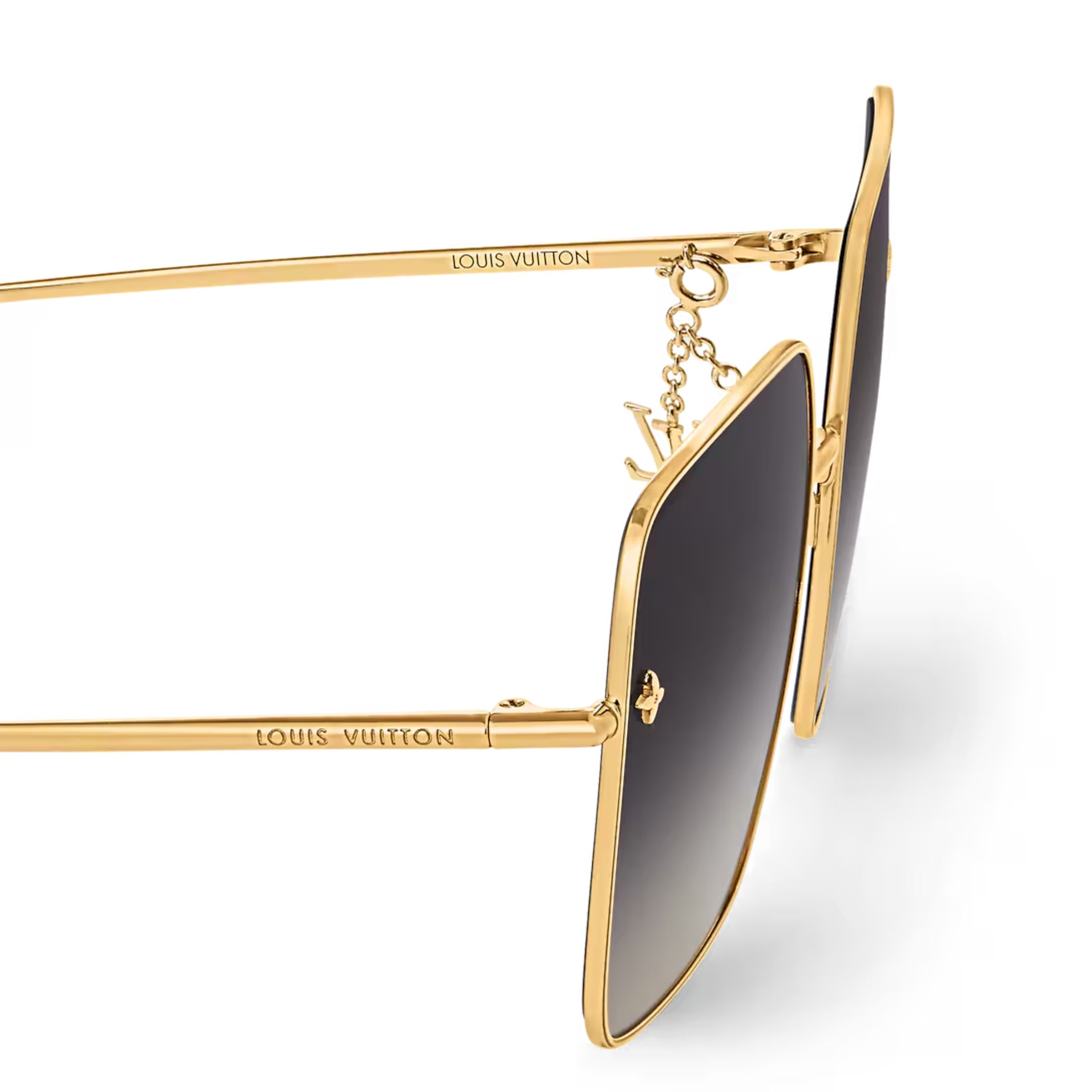 L0vis Vvtt0n Charm Square Sunglasses Gold For Women Z1718U