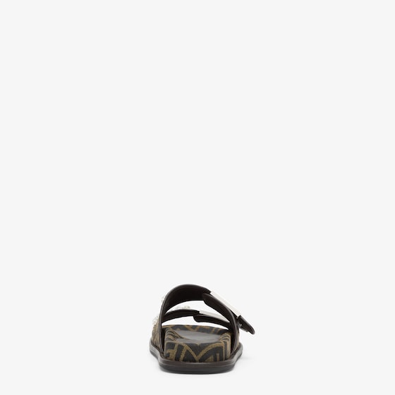 F**di Feel Fabric Slides Brown For Women 8X8326AQ65F1MYE