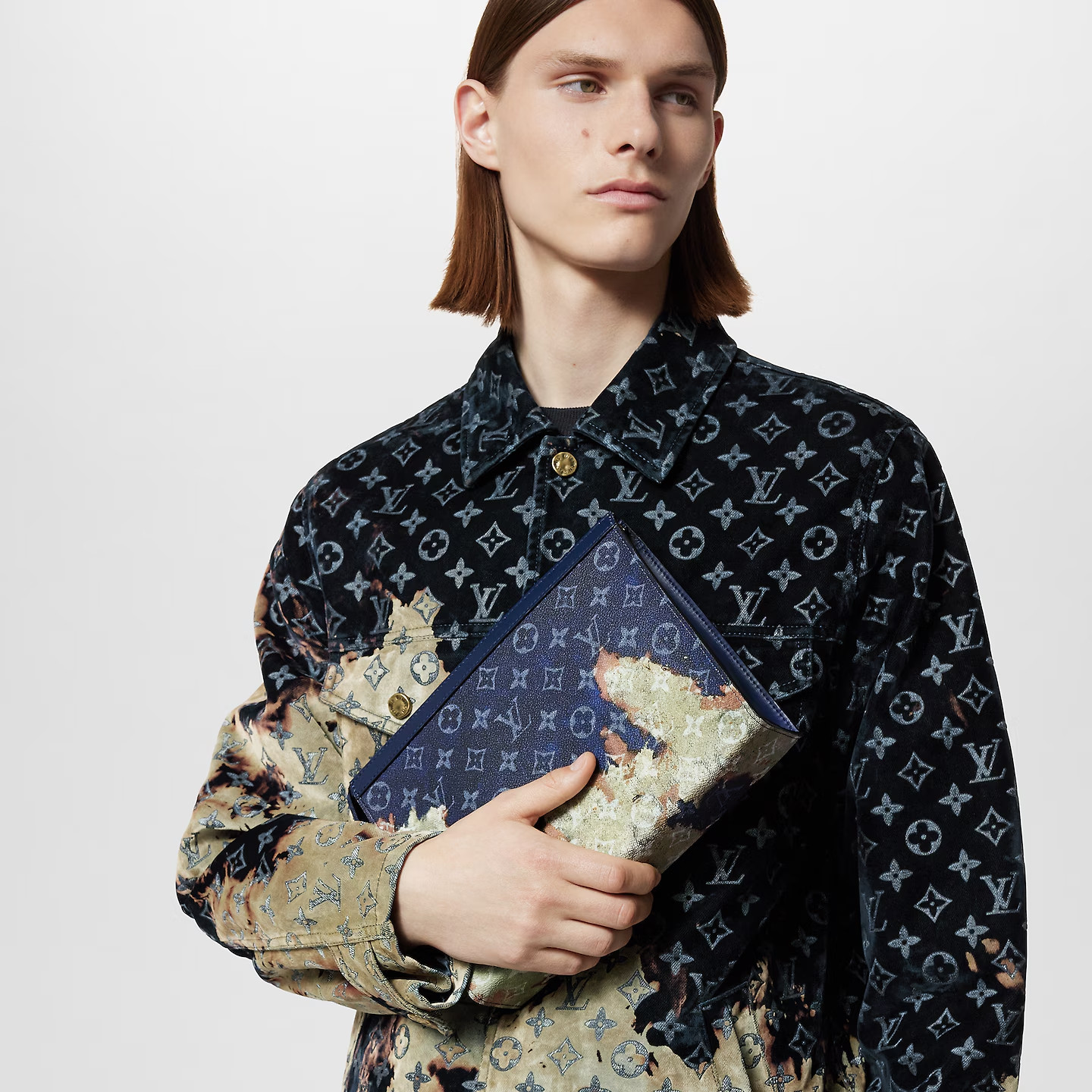 L0vis Vvtt0n Pochette Voyage Bag Blue For Men 10,6in/27cm M82825