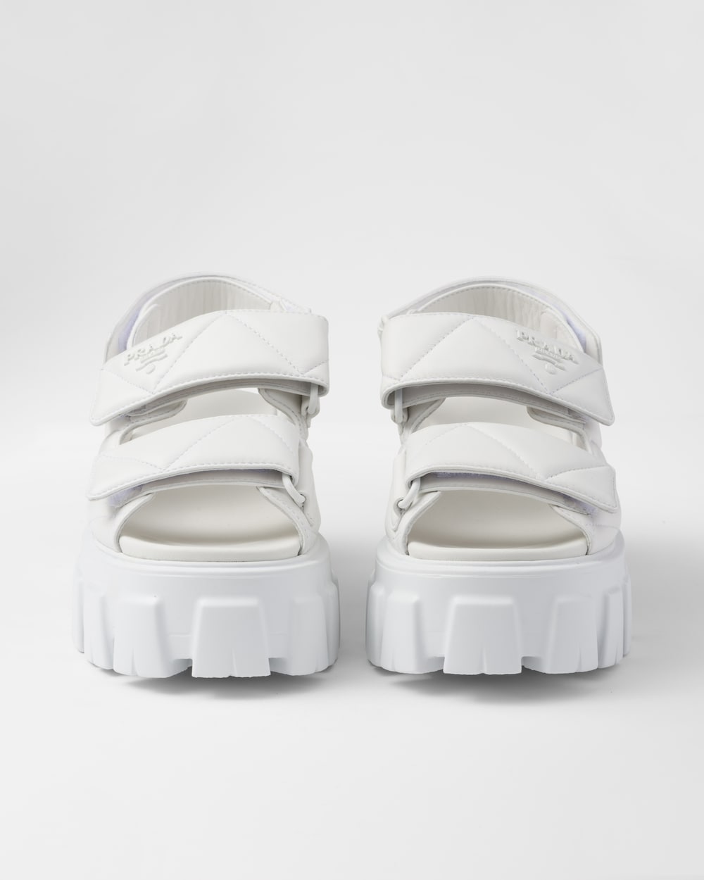 Pra*a Monolith Nappa Sandals White For Women 1X439N_038_F0009_F_055
