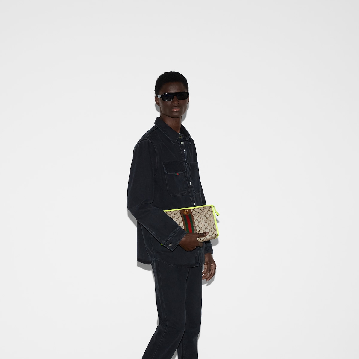 Gvc*1 Ophidia GG Pouch Beige 11.2 In/ 28.5 Cm 598234 FADI7 9765