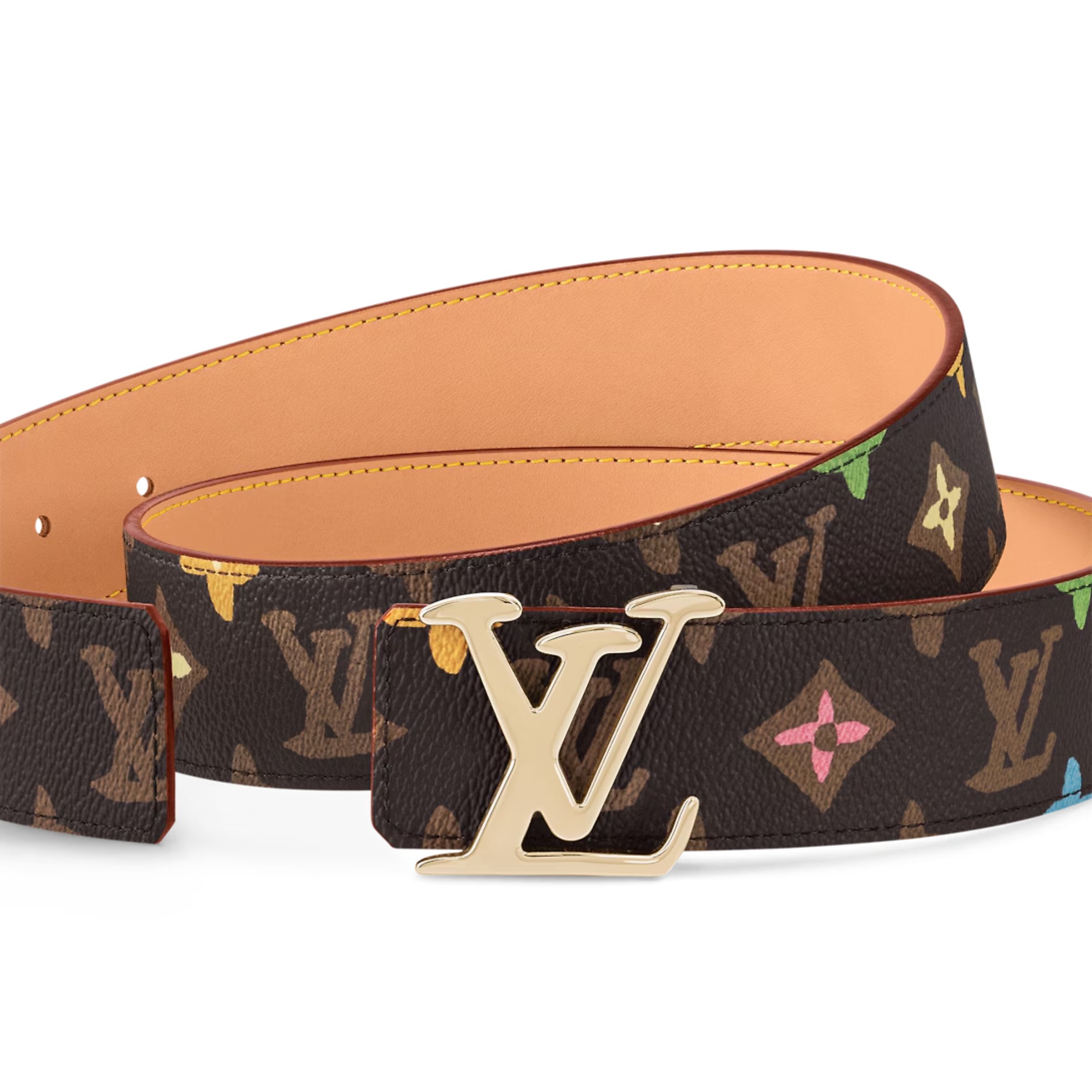 L0vis Vvtt0n Tag 40mm Reversible Belt Brown For Men M8586V