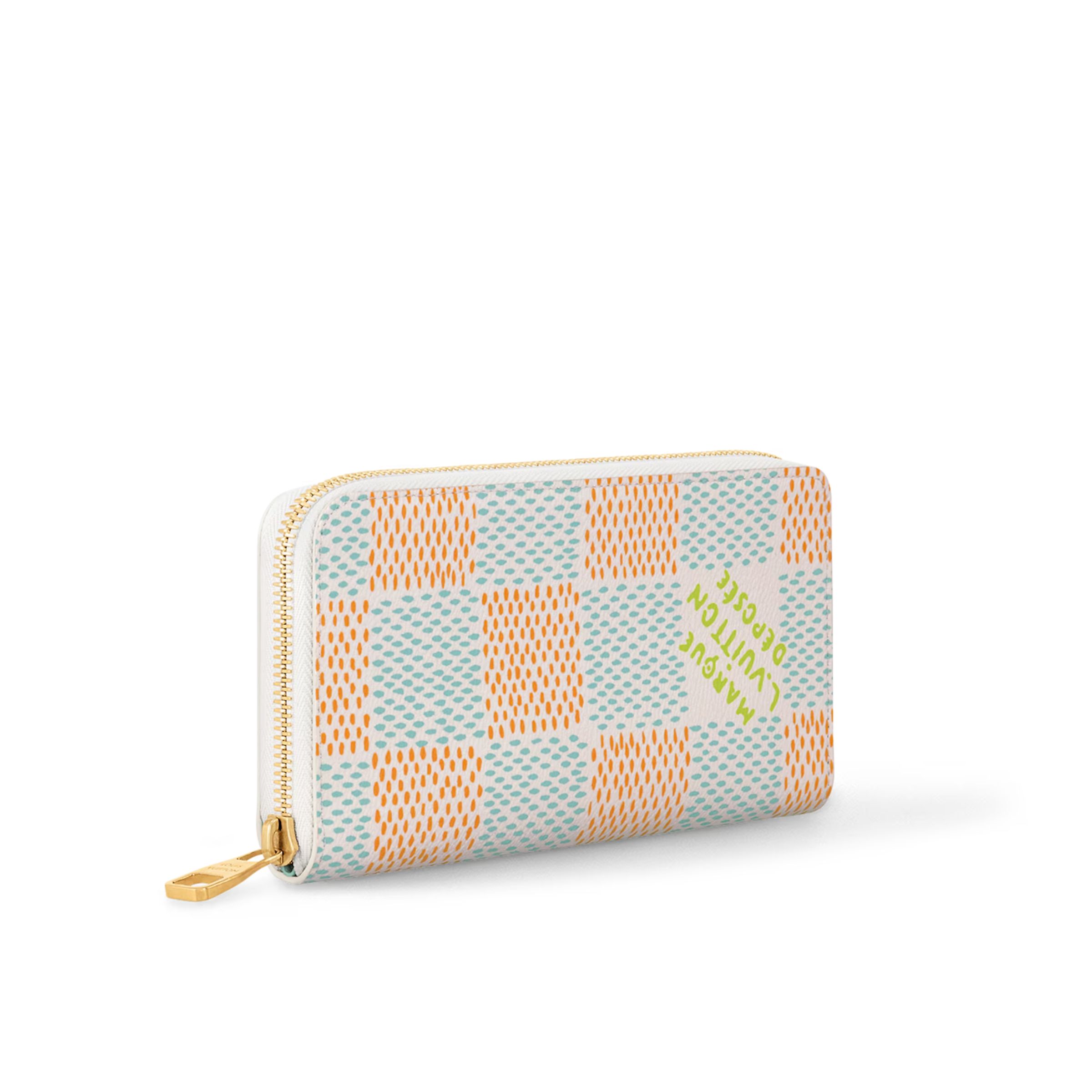 L0vis Vvtt0n Zippy Vertical Wallet White For Women 3.9 Inches/ 10 Cm N40675