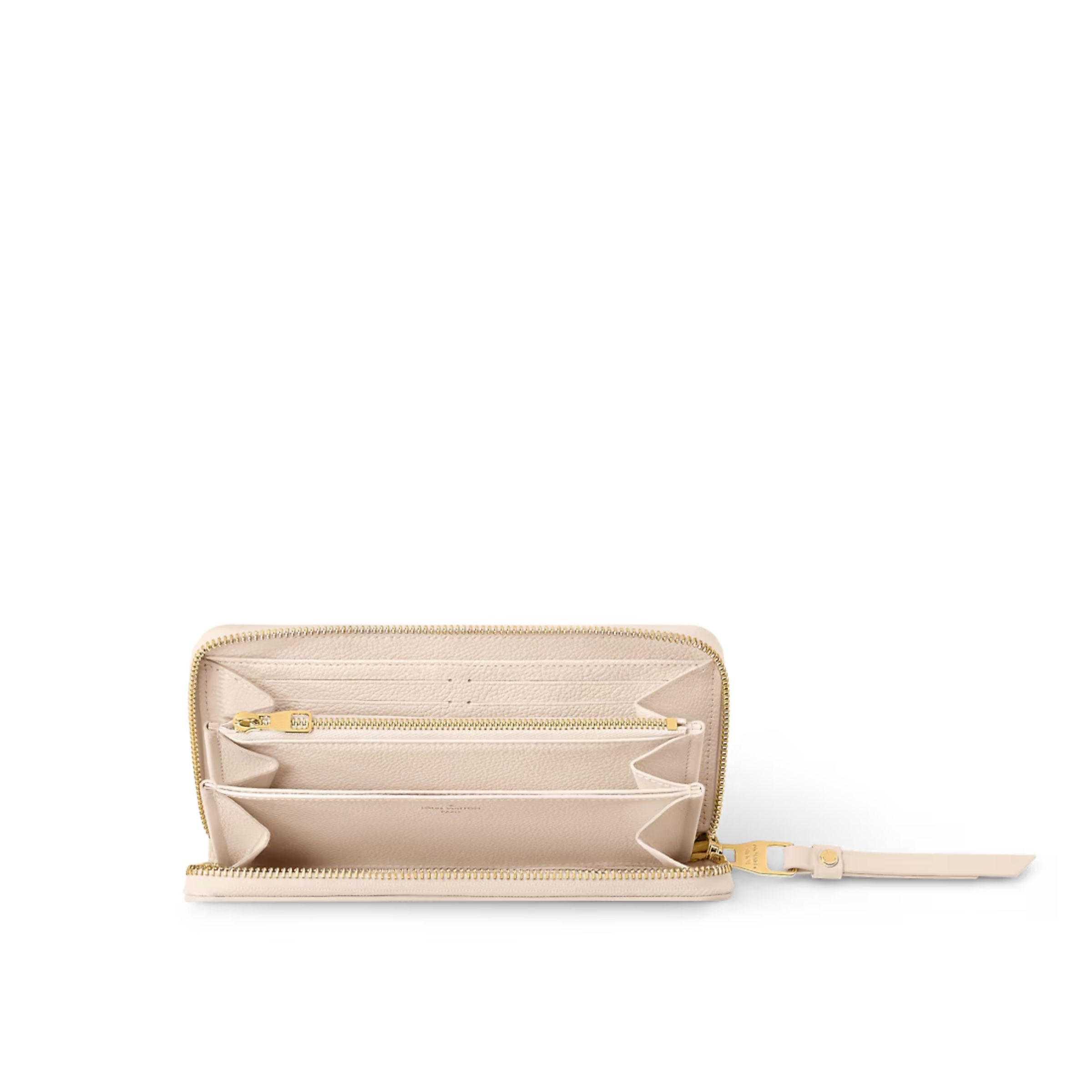 L0vis Vvtt0n Zippy Wallet Cream For Women 7.7 Inches/ 19.5 Cm M83505