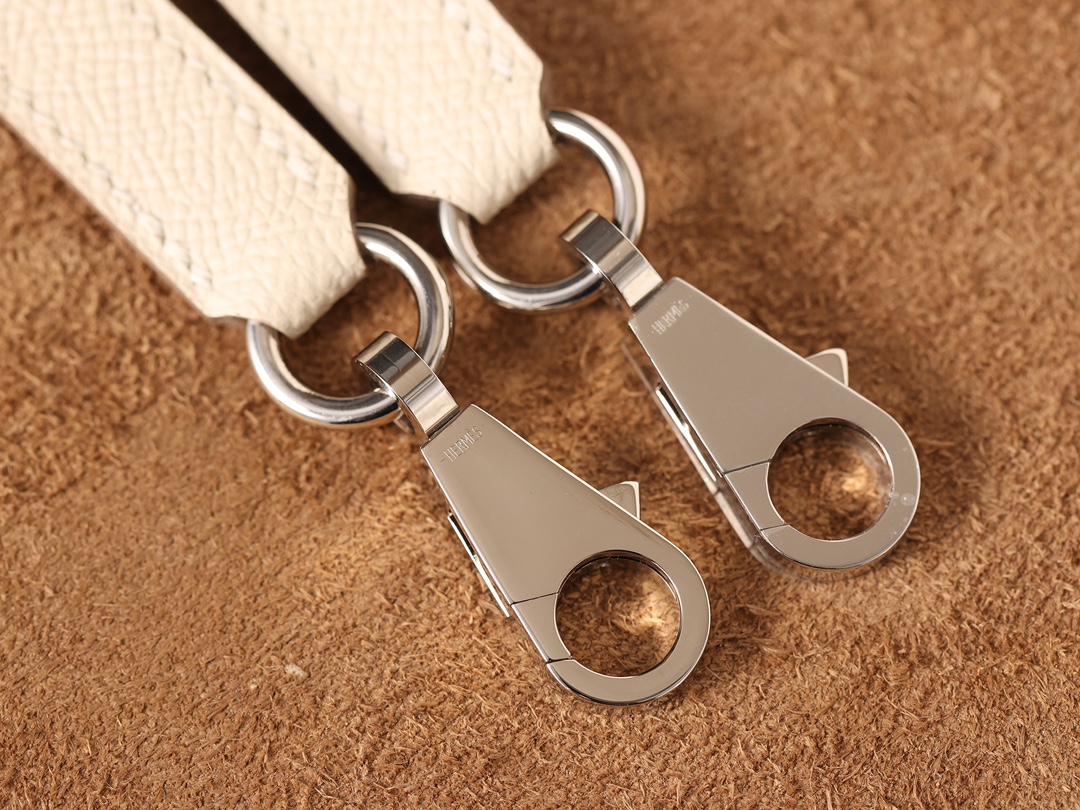 H**me5 Kelly Epsom Silver Lock Bag Cream For Women 9,8in/25cm