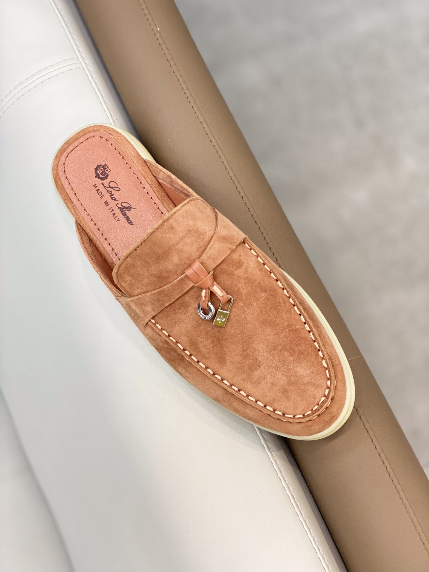 L0r0 P1ana Babouche Charms Walk Loafers Sorbet Pink For Women – FAI1543 303J