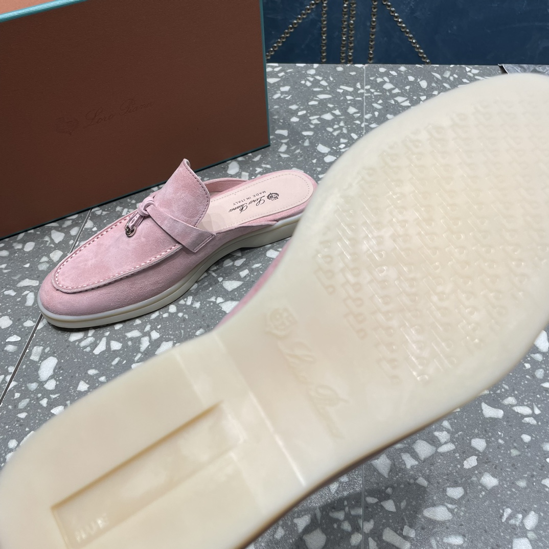 L0r0 P1ana Babouche Charms Walk Loafers Flowering Cherry For Women – FAI1543 30AT