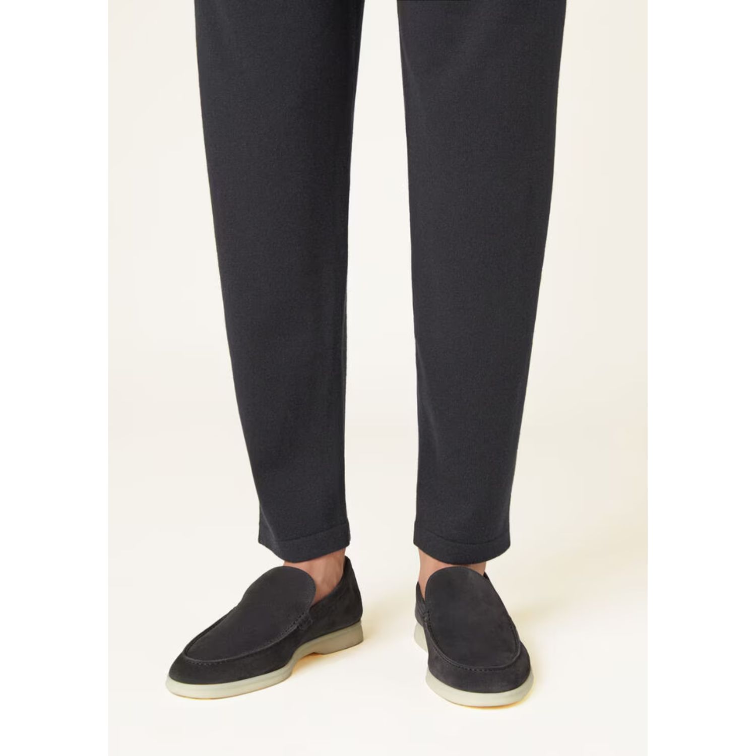 L0r0 P1ana Summer Walk Loafers Caviar For Men FAE8124_MB97